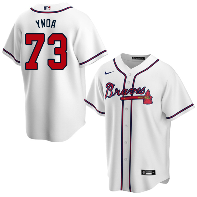 Nike Men #73 Huascar Ynoa Atlanta Braves Baseball Jerseys Sale-White